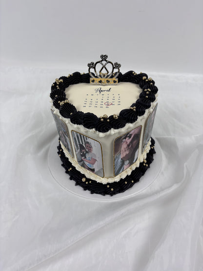 Photo heart cake