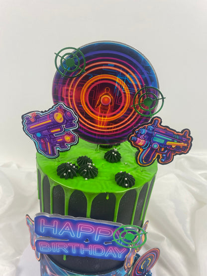 Laser tag cake