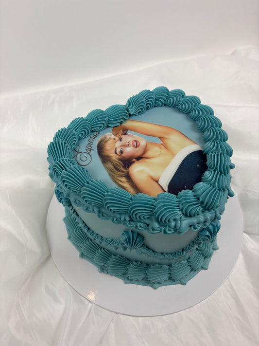 Edible Print heart cake