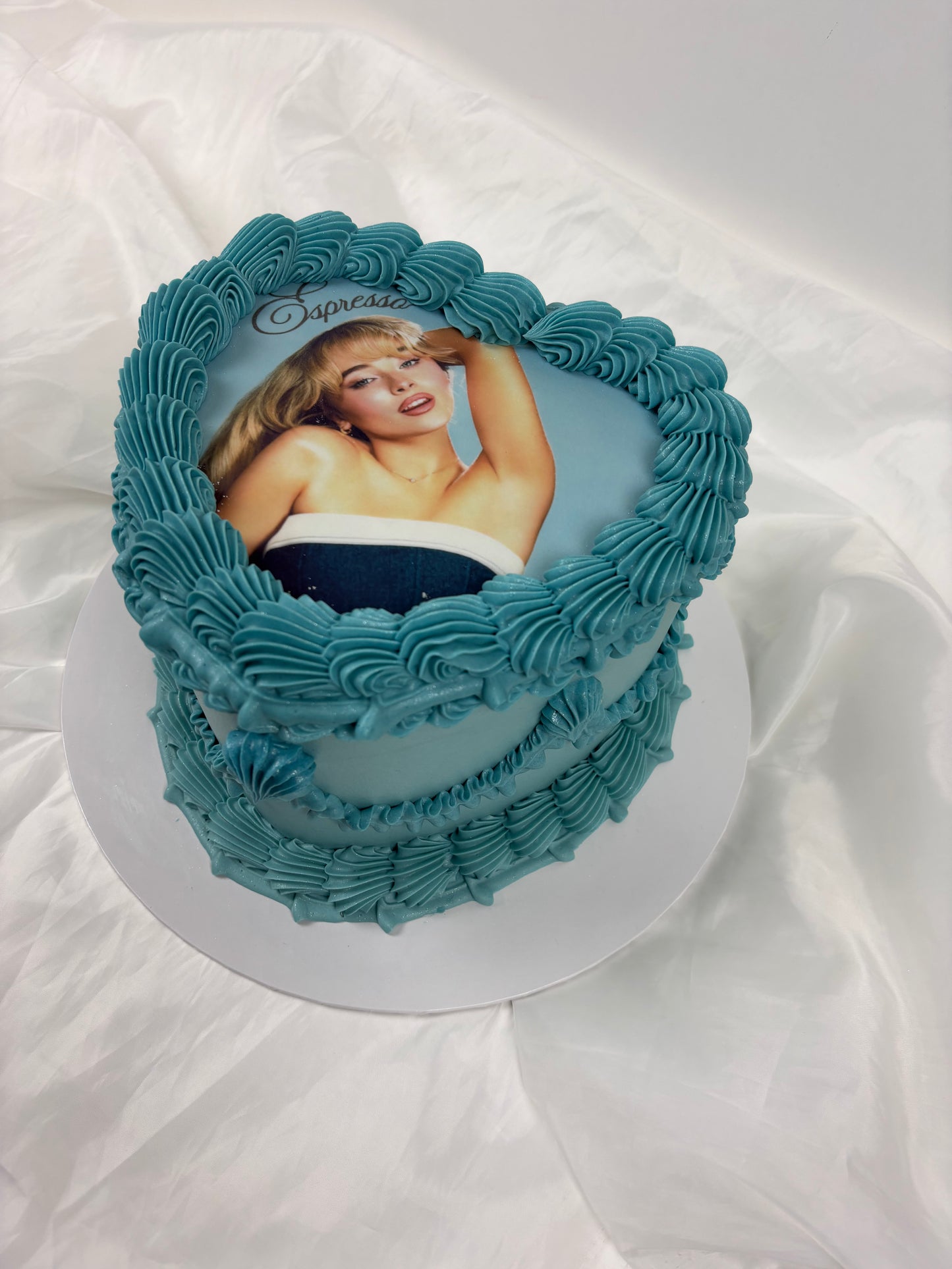 Edible Print heart cake