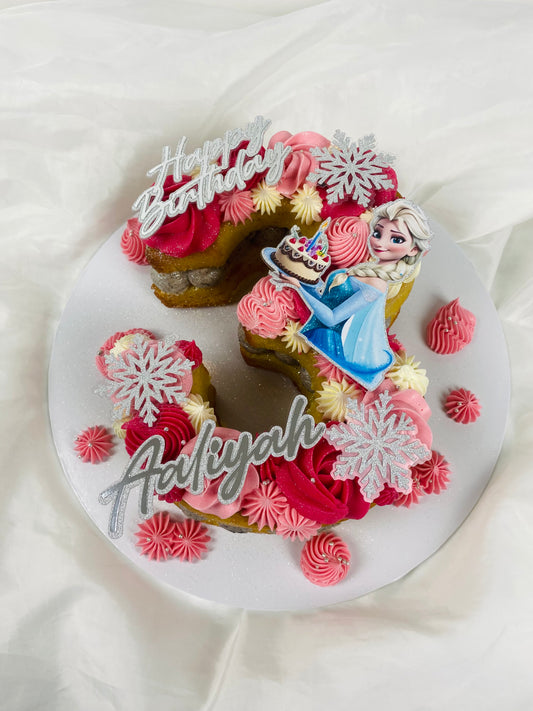 Princess number cake