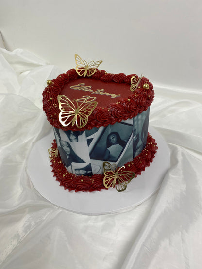 Photo heart cake 2